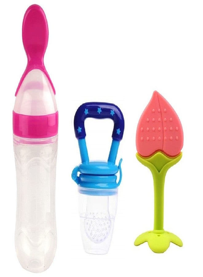 Gilli Shopee Baby Fruit Feeder & Baby Fruit Nibbler & Silicone Teether for 6 to 12 Months Baby (Combo Save Pack) - Image 1