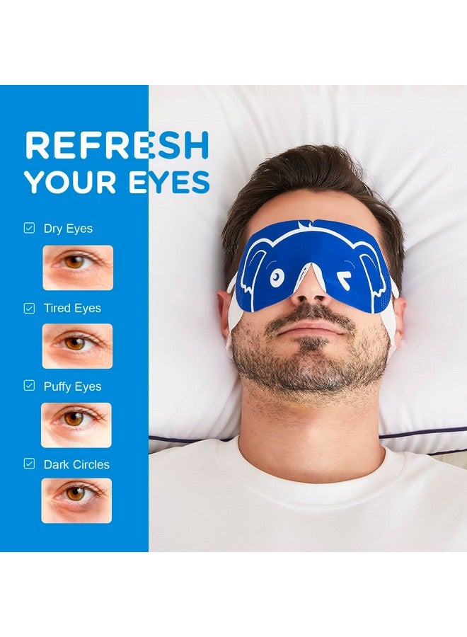 ZHENYEMEI 20 Packs Men's Steam Eye Mask,Heated Eye Mask for Dry Eyes Dark Circles Puffy Eyes,Disposable SPA Warm Compress,Travel Essentials & Relaxation Gifts for Men|Teacher|Dad|Boyfriend|Family(Unscented) - Image 2