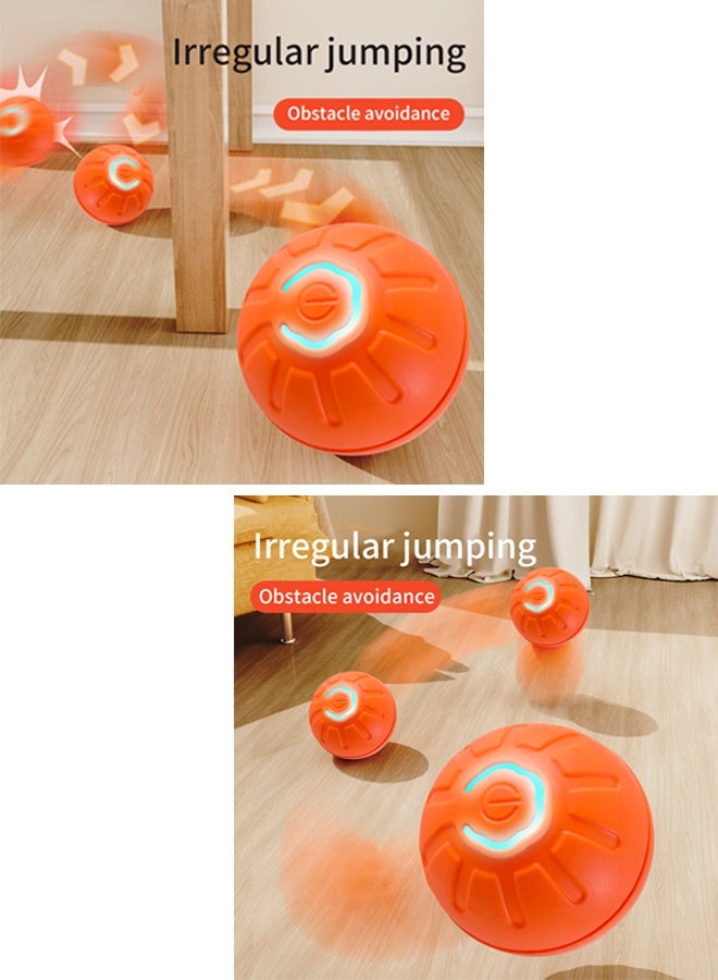 مكمهينغ بوب لعبة كرة للكلاب، كرة تفاعلية للكلاب، كرة متحركة أوتوماتيكية، قابلة لإعادة الشحن عبر USB، كرة للكلاب متدحرجة أوتوماتيكيًا، كرات لعب للقطط والكلاب والحيوانات الأليفة داخل المنزل، لون أزرق - Image 3