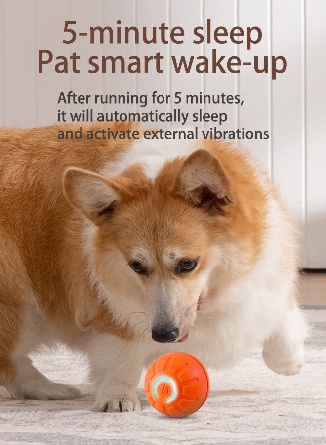مكمهينغ بوب لعبة كرة للكلاب، كرة تفاعلية للكلاب، كرة متحركة أوتوماتيكية، قابلة لإعادة الشحن عبر USB، كرة للكلاب متدحرجة أوتوماتيكيًا، كرات لعب للقطط والكلاب والحيوانات الأليفة داخل المنزل، لون أزرق - Image 5