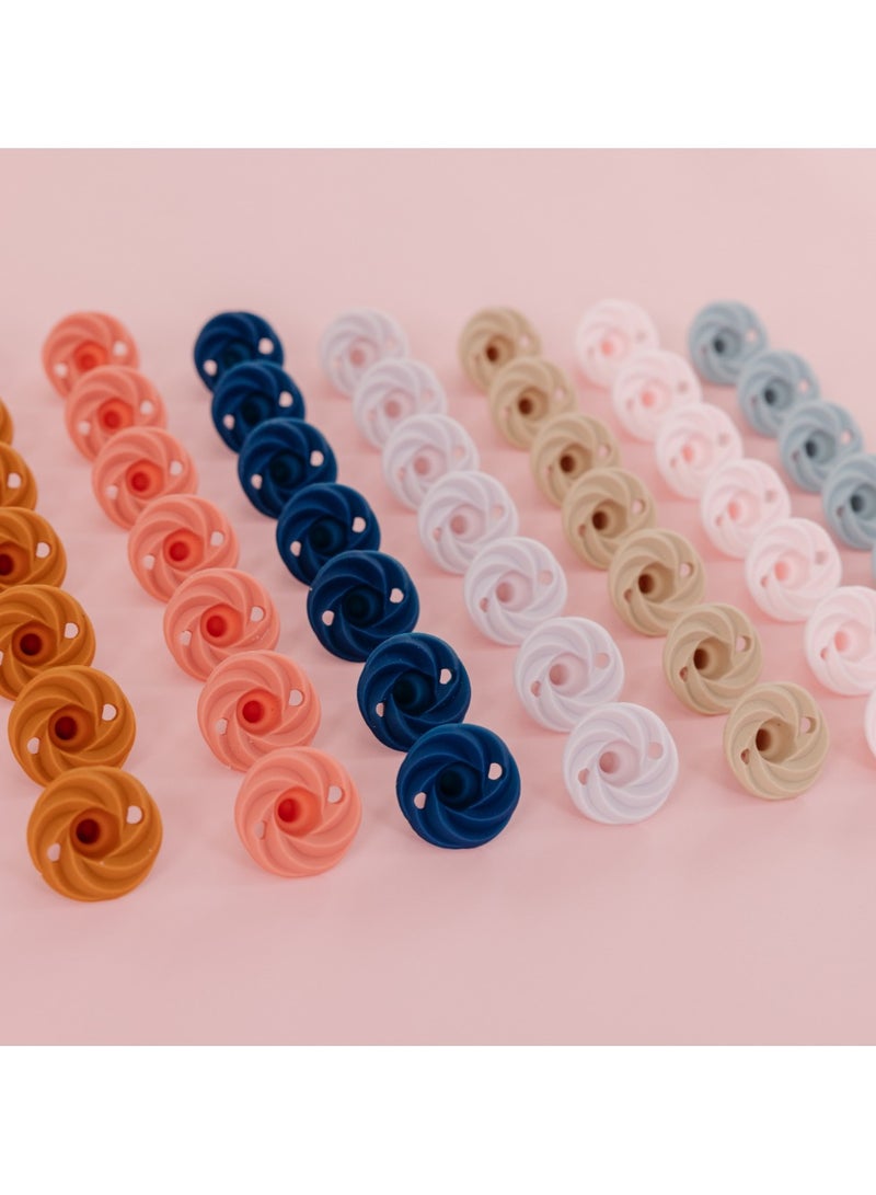 Doddle & Co. Baby Pacifier, Natural Shape, 100% Silicone - Holland Pop Pacifier (0-3m) - Blush/Peach - Image 3