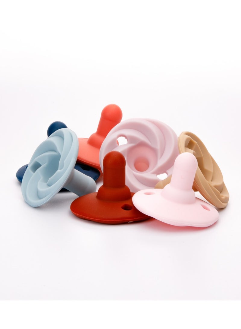 Doddle & Co. Baby Pacifier, Natural Shape, 100% Silicone - Holland Pop Pacifier (0-3m) - Blush/Peach - Image 4