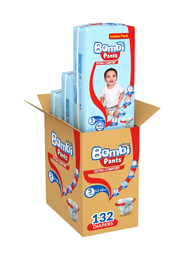 Sanita Bambi Pants, Size 5, Xl, Jumbo Pack, 132 Diapers