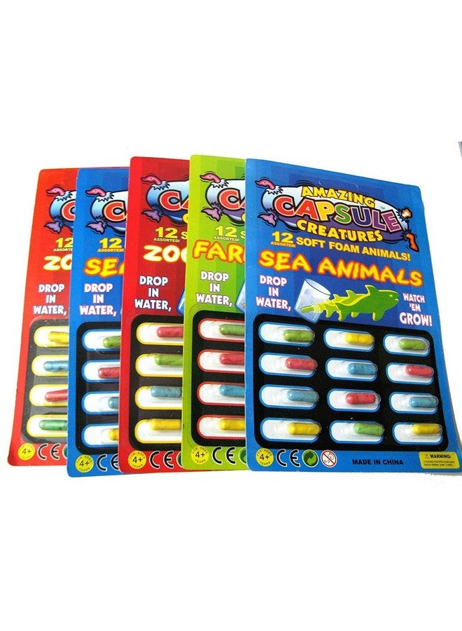 رويالز كبسولات سحرية ناعمة للحيوانات من رويالز أميزينج كريتشرز تنمو في الماء، مثالية لتعلم الحيوانات والمخلوقات للأطفال، وهدايا مبتكرة لحفلات أعياد الميلاد (12 مخططًا) - Image 1