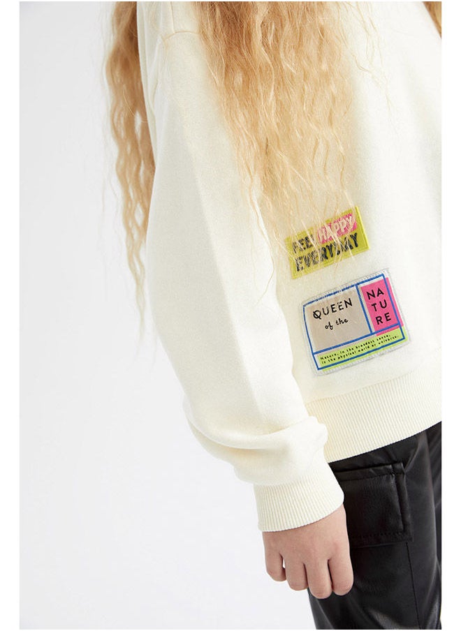 DeFacto - Girl Ecru Sweat Shirt - Image 1