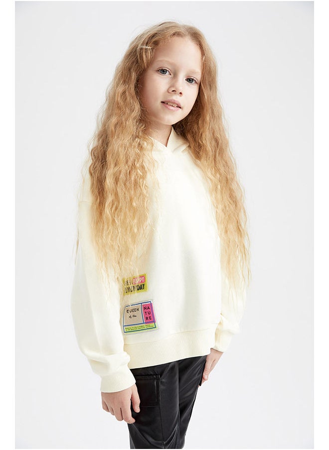 DeFacto - Girl Ecru Sweat Shirt - Image 1