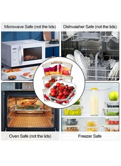 BLACKSTONE Glass Food Container with Airtight Lid Square Shape 760ml  - Image 4