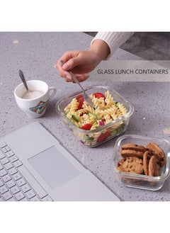 BLACKSTONE Glass Food Container with Airtight Lid Square Shape 760ml  - Image 3