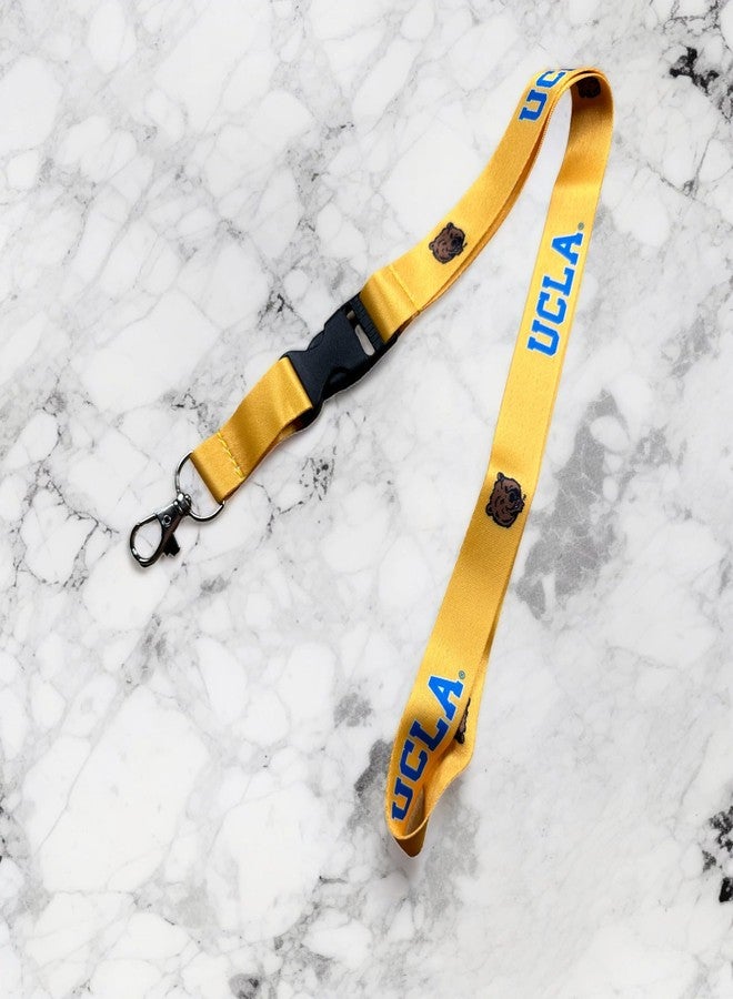 Desert Cactus University of California Los Angeles Lanyard UCLA Bruins Car Keys ID Badge Holder Keychain Detachable Breakaway Snap Buckle (Yellow) - Image 5