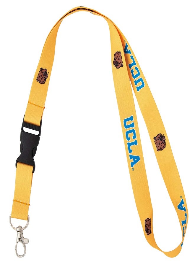 Desert Cactus University of California Los Angeles Lanyard UCLA Bruins Car Keys ID Badge Holder Keychain Detachable Breakaway Snap Buckle (Yellow) - Image 1