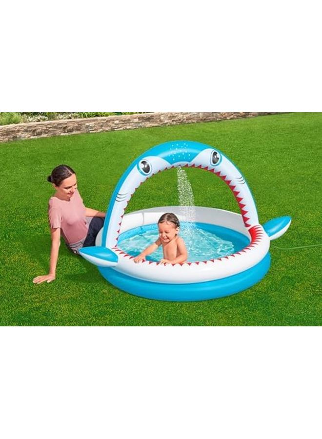 Bestway Sharktastic Paddling Pool With Water Sprinkler 163 X 127 X 92 Cm - Image 2