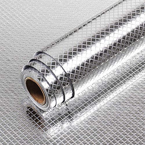 Ad Fresh Kitchen Foil Wallpaper Stainless Steel Contact Paper Kitchen Oil Proof Waterproof Sticker (60cm x 2m) - Image 1