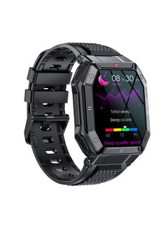 Lemfo K55 Outdoor Smart Sports Watch 1.85'' IPS Full-Touch Screen Sturdy Body BT Call 24 Sports Modes Black  - Image 1