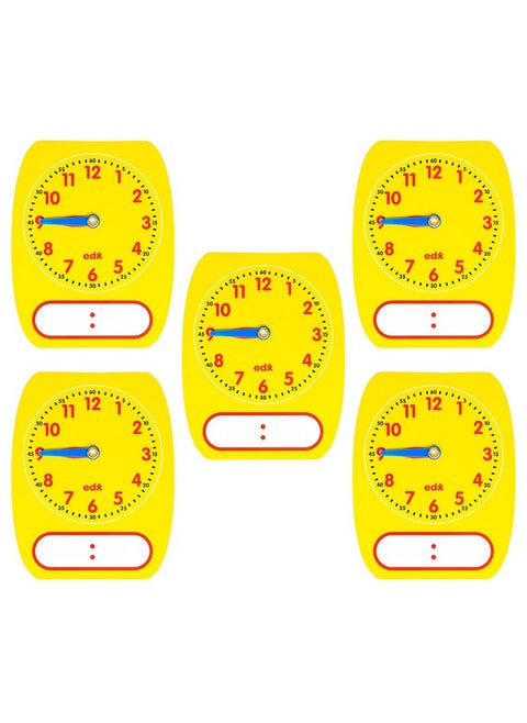Learning Advantage-25615 Edx Education Write-On/Wipe-Off Clock Dials - Set Of 5