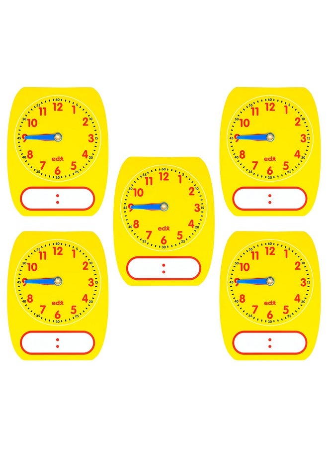 edxeducation - Learning Advantage-25615 Edx Education Write-On/Wipe-Off Clock Dials - Set Of 5 - Image 1