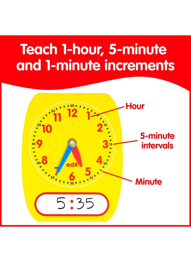 edxeducation - Learning Advantage-25615 Edx Education Write-On/Wipe-Off Clock Dials - Set Of 5 - Image 1