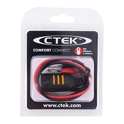 CTEK Connect Eyelet M8, Permanent Connection for Hard-to-Reach Batteries, 8 mm Eyelet, Durable, Secure, Quick and Easy Connection to Your Battery Charger, for Cars, Motorcycles & Other Vehicles - Image 1