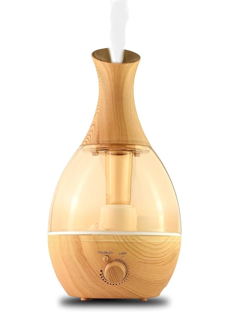2.6 Litre Ultrasonic Cool Mist Humidifier & Essential Oil Diffuser for Room, Auto Shut-Off, UV Light, Light Woody