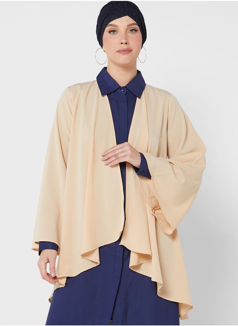Khizana - Drape Detail Duster Jacket - Image 1