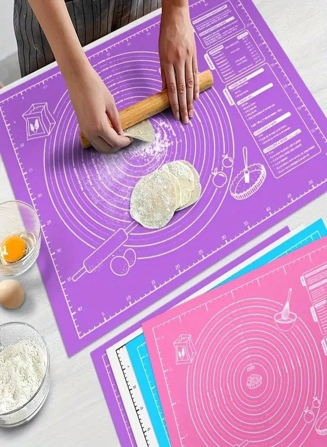 Mahima Gold Silicone Pastry Mat with Measurements, Large Non-Stick Baking Mat,(Multi Colour) - Image 1