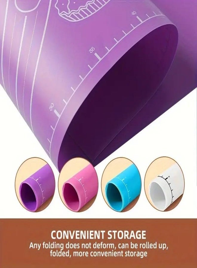 Mahima Gold Silicone Pastry Mat with Measurements, Large Non-Stick Baking Mat,(Multi Colour) - Image 2