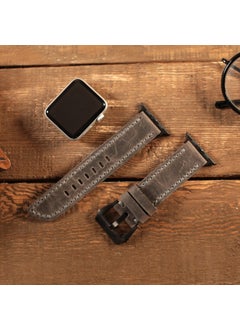 Vagave Apple Watch Compatible Crazy Leather Band with Oval End 42 44 45 mm  - Image 3