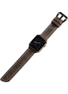 Vagave Apple Watch Compatible Crazy Leather Band with Oval End 42 44 45 mm  - Image 1