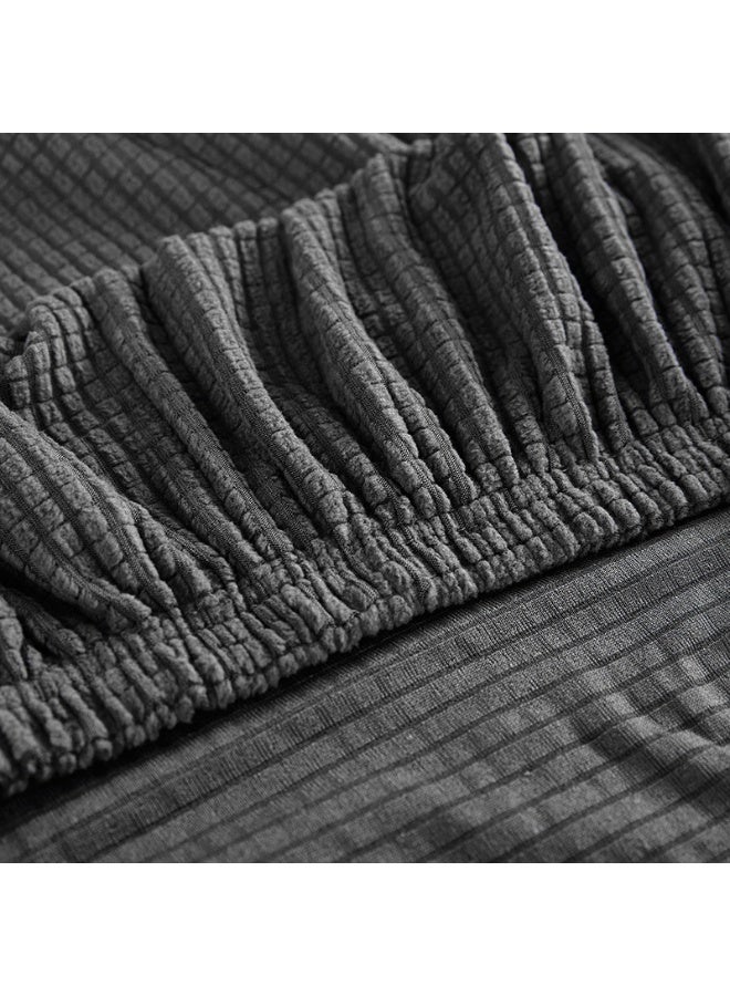 Elastic Full-Cover Sofa Slipcover, Solid Color Water-Resistant Sofa Protector 4-Seater Dustproof Cover - Image 3