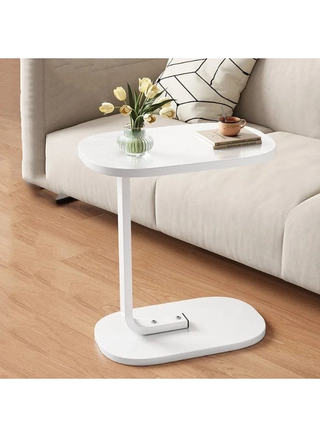 Home Side Tables for Small Spaces, Couch Arm Tray Table for Living Room, Bed, Sofa. End Table Anti-Rust waterproof (white) - Image 3