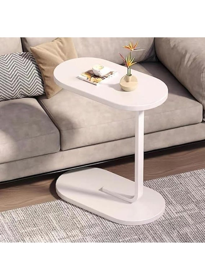 Home Side Tables for Small Spaces, Couch Arm Tray Table for Living Room, Bed, Sofa. End Table Anti-Rust waterproof (white) - Image 1