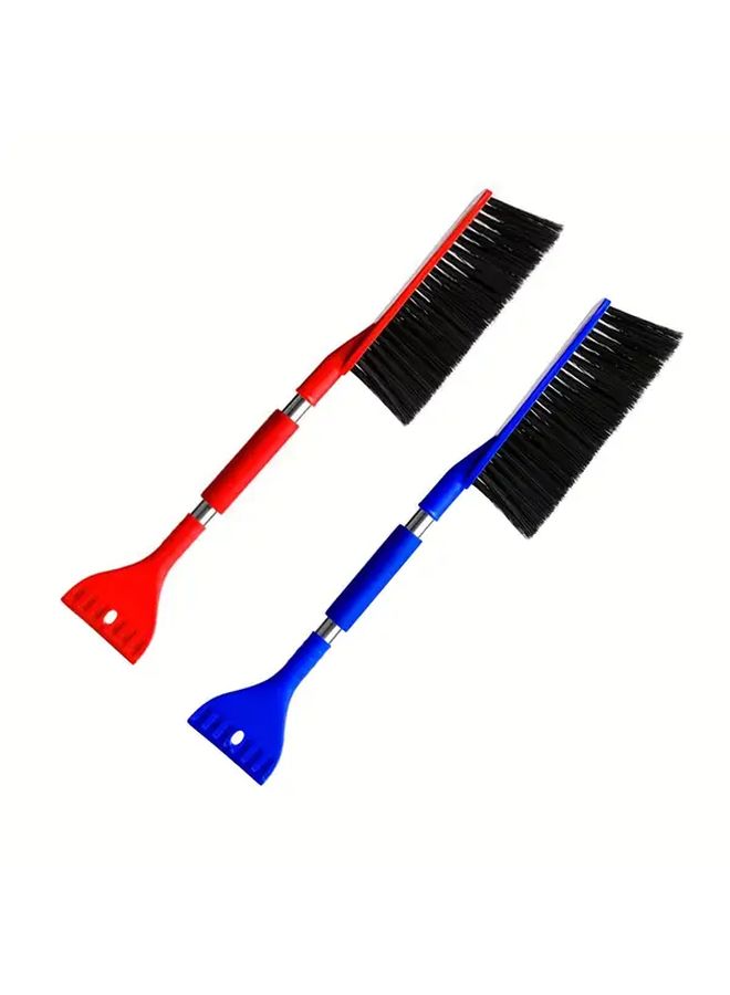 Red Handle Winter Car Snow Brush and Ice Scraper Tool with Ergonomic Foam Grip for SUV Truck - Image 1