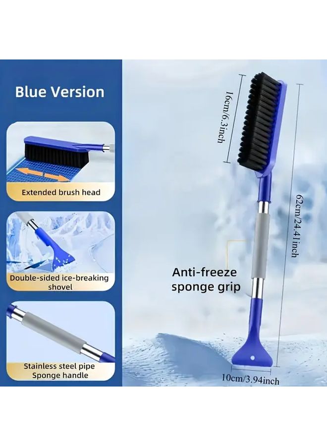 Red Handle Winter Car Snow Brush and Ice Scraper Tool with Ergonomic Foam Grip for SUV Truck - Image 5