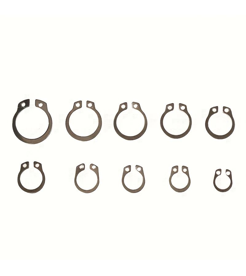 Set Of 100Pcs 304 Stainless Steel M8 To M18Mm Shaft C Type Retaining Rings For Bearing Clips And Washers - Image 4