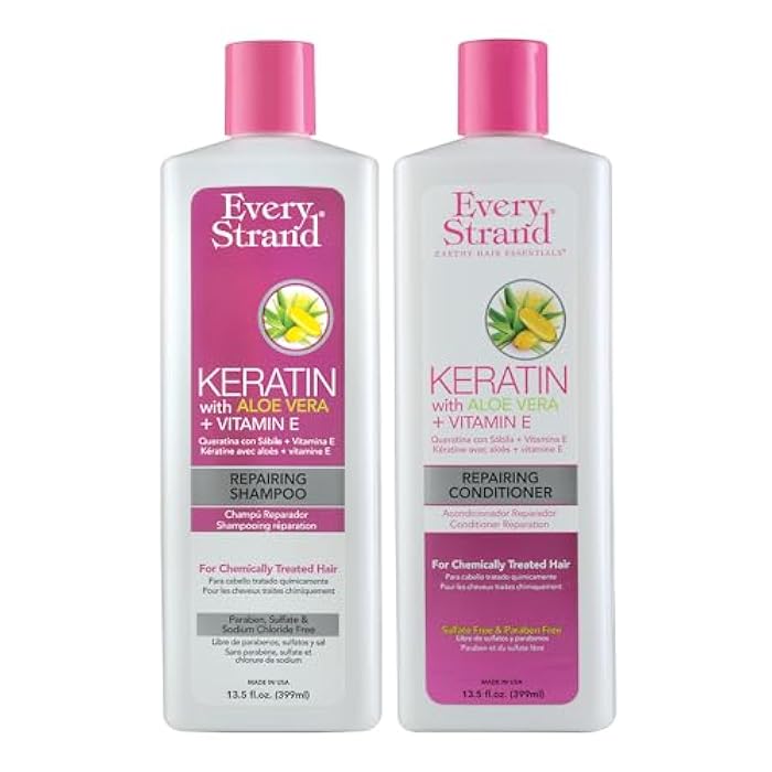 Every Strand Keratin Shampoo and Conditioner 13.5oz - Image 1
