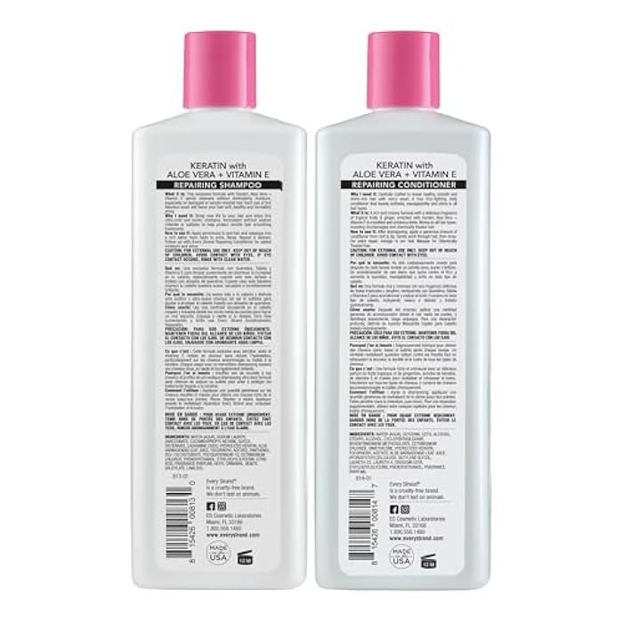 Every Strand Keratin Shampoo and Conditioner 13.5oz - Image 2