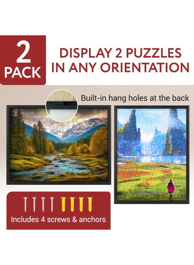 IMPRESA [2 Pack] Puzzle Frame Kit to Display Your Puzzles - Easy to Assemble Frames for Puzzles - Puzzle Mounting Kit w/Black Jigsaw Puzzle Frames & Screws - Puzzle Picture Frames - Puzzle Frame 20x27 - Image 5