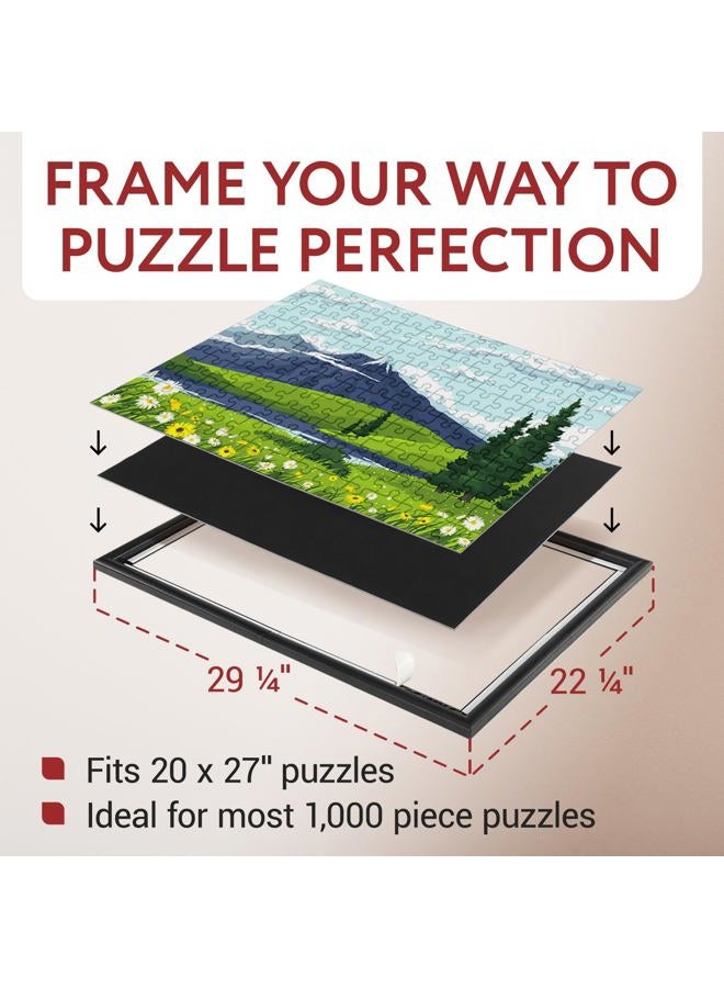 IMPRESA [2 Pack] Puzzle Frame Kit to Display Your Puzzles - Easy to Assemble Frames for Puzzles - Puzzle Mounting Kit w/Black Jigsaw Puzzle Frames & Screws - Puzzle Picture Frames - Puzzle Frame 20x27 - Image 3