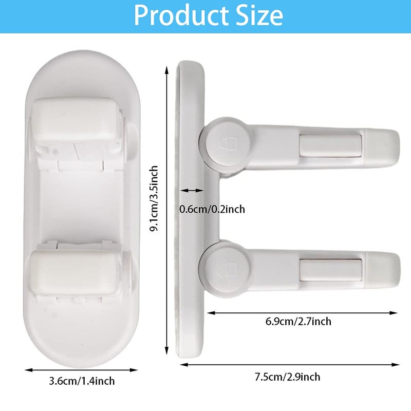 Flowden Improved Childproof Door Lever Lock（2 Pack）Prevents Toddlers from Opening Doors. Durable ABS with Adhesive Backing. Simple Install, No Tools Needed - Image 2