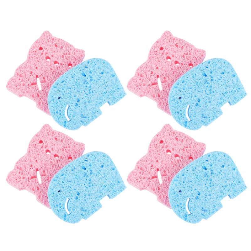 8 Pack Soft Bath Sponges For Baby Gentle Body Cleaning Shower Loofahs - Image 2