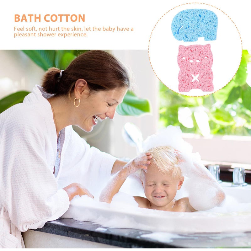 8 Pack Soft Bath Sponges For Baby Gentle Body Cleaning Shower Loofahs - Image 4
