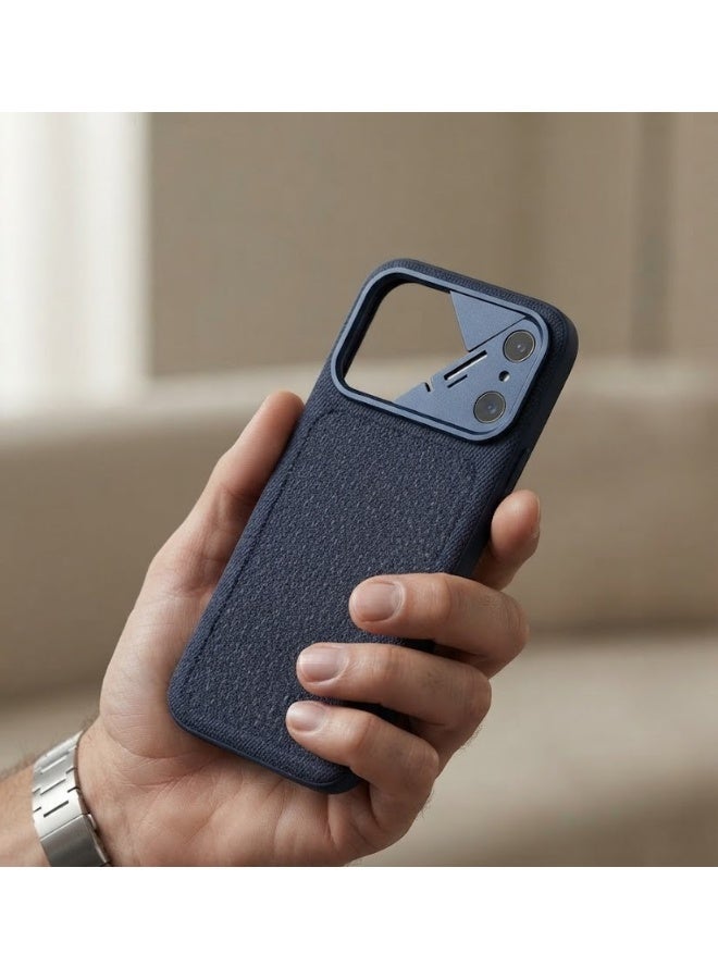 حافظة حماية لهاتف iPhone 17 Pro تدعم MagSafe، بتصميم ثنائي اللون ومزودة بغطاء لعدسة الكاميرا وسطح ذي ملمس مانع للانزلاق. - Image 2
