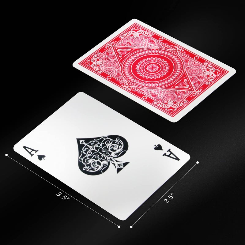 INTEGEAR Playing Cards 2 Decks Waterproof Plastic Poker Cards for Texas Holdem Poker Go Fish and More Card Games Standard Index 2.5" x 3.5" - Image 2