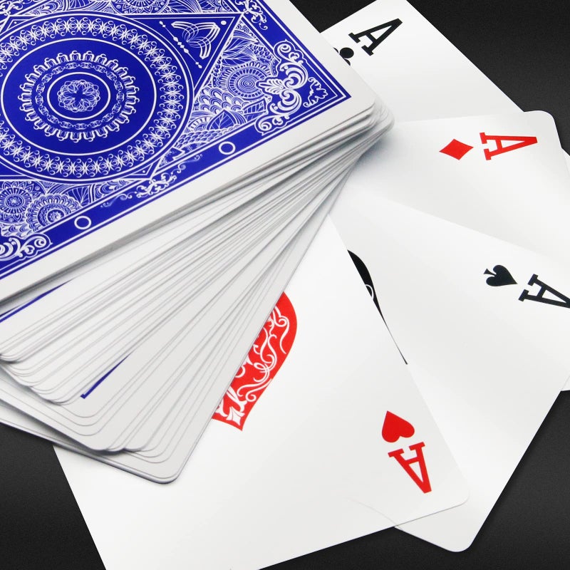 INTEGEAR Playing Cards 2 Decks Waterproof Plastic Poker Cards for Texas Holdem Poker Go Fish and More Card Games Standard Index 2.5" x 3.5" - Image 5
