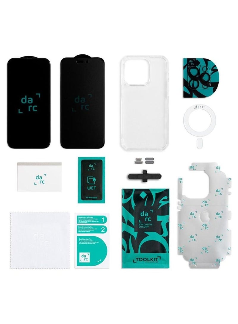 دارك بكج حماية اقتصادي متكامل مجموعة دارك الجديدة لحماية الايفون والمقاومة للصدمات، بمواد عالية الجودة - ايفون 14 برو - Image 4