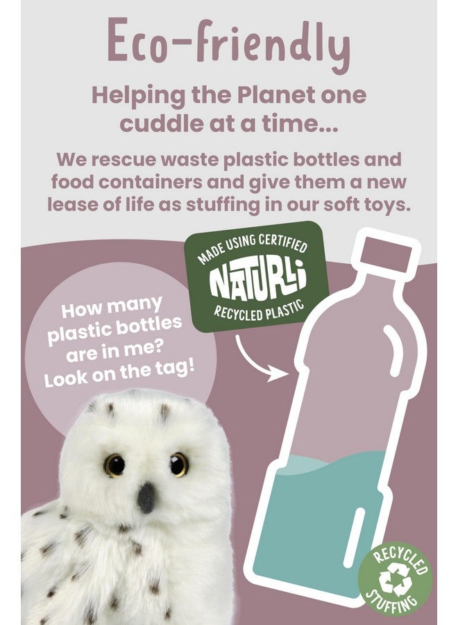 Keycraft Living Nature Snowy Owl Stuffed Animal | Fluffy Owl | Soft Toy Gift For Kids | 7 Inches - Image 5