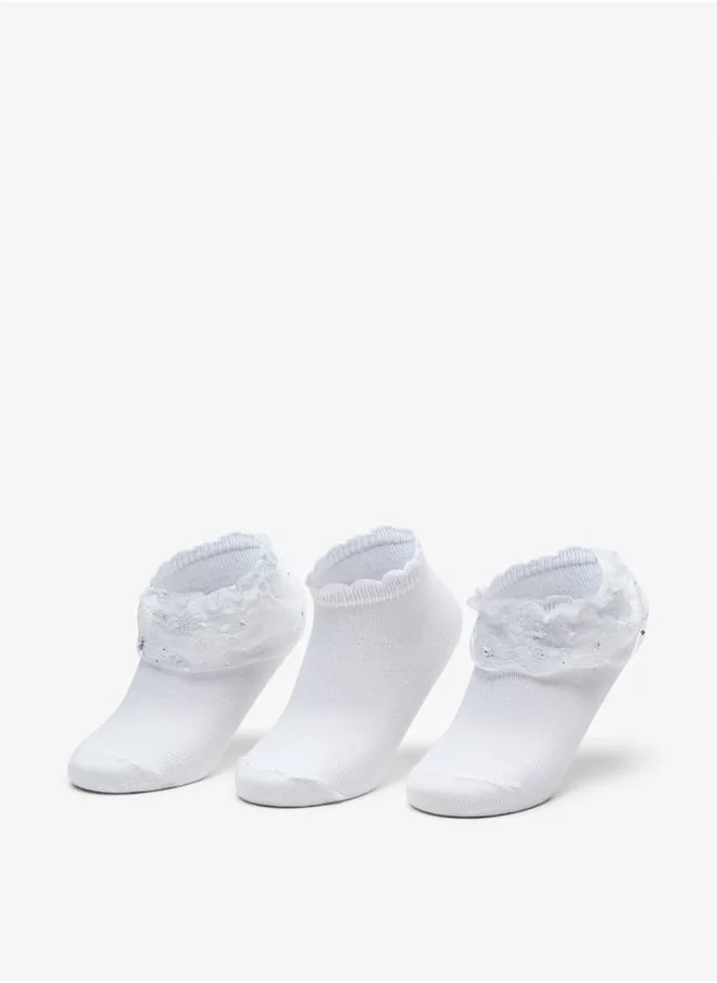 حافي القدمين Frill Socks - Set of 3