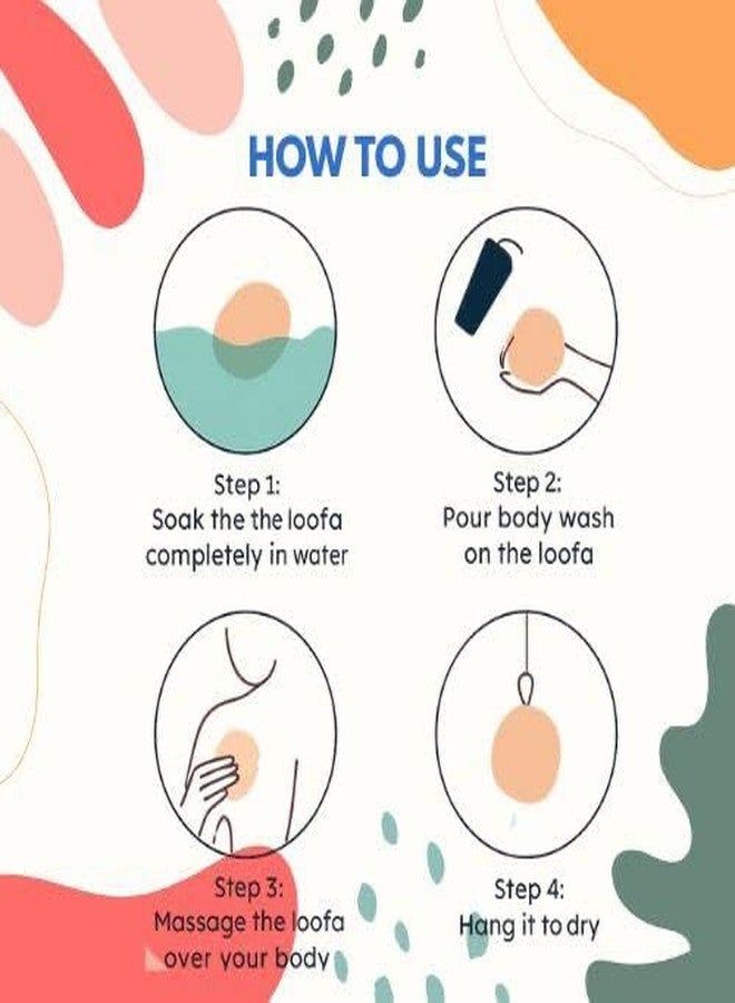 DEVIT™ Natural Resusable Sun-Dried Loofah Bath Sponge (Pack of 3) | Exfoliating Body Scrubber for Men & Women | Biodegradable & Eco-Friendly | Organic Luffa Scrubber | Double sided - Image 4