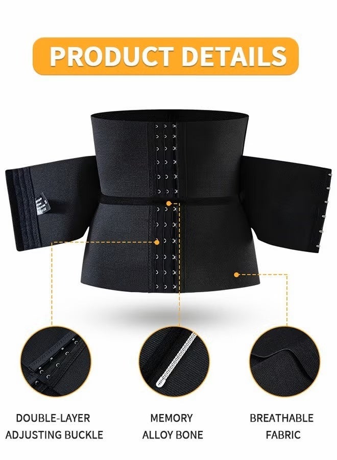 Waist Trainer Workout Waist Cincher Trimmer Adjustable Workout Girdle Body Shaper Underbust Waist Corsets Tummy Control Hourglass Body Shapewear L - Image 2