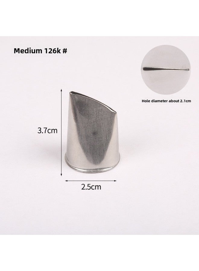 Stainless Steel Pastry Nozzle Korean Style Pastry Milking Oil Rose Cake Cream Cream Petal Skirt Pastry Nozzle 104 Mouth-Specifications:126K - Image 1