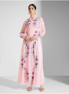 Frock and Frill Embellished V-Neck Dress  - Image 4
